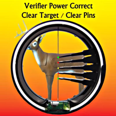Using a verifier to bring fuzzy archery sight pins into focus