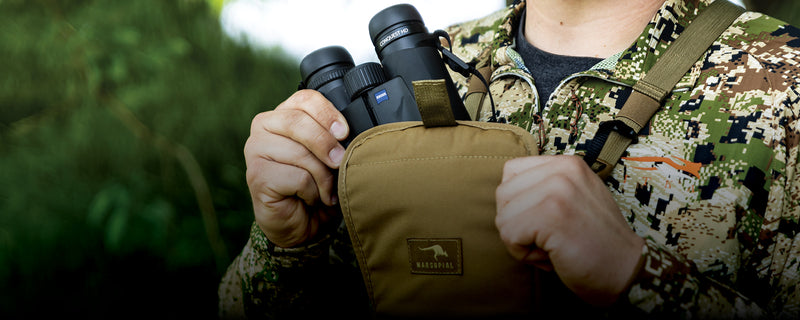 Zeiss binoculars in a marsupial gear harnesss.