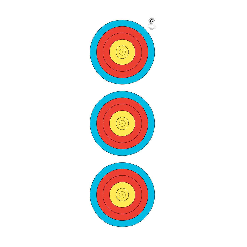 Maple Leaf Miniature World Archery Vertical 3 Spot Target Face