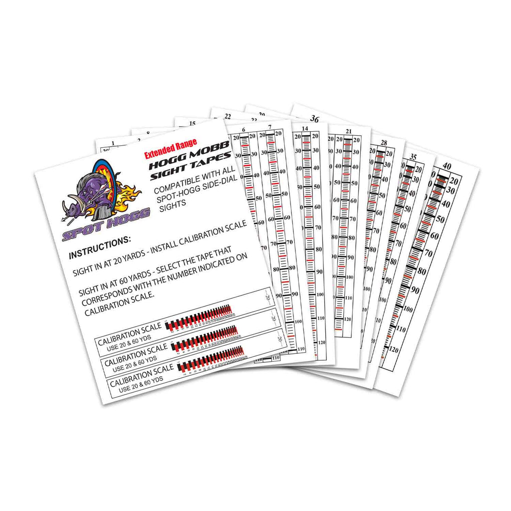 Spot Hogg Extended Range Sight Tapes (120 yds) – Lancaster Archery Supply