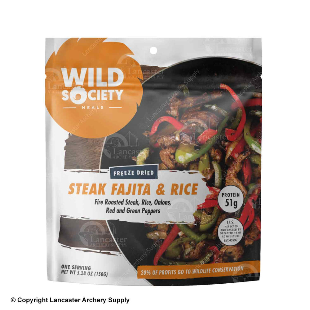 Wild Society Steak Fajita and Rice Freeze Dried Meal