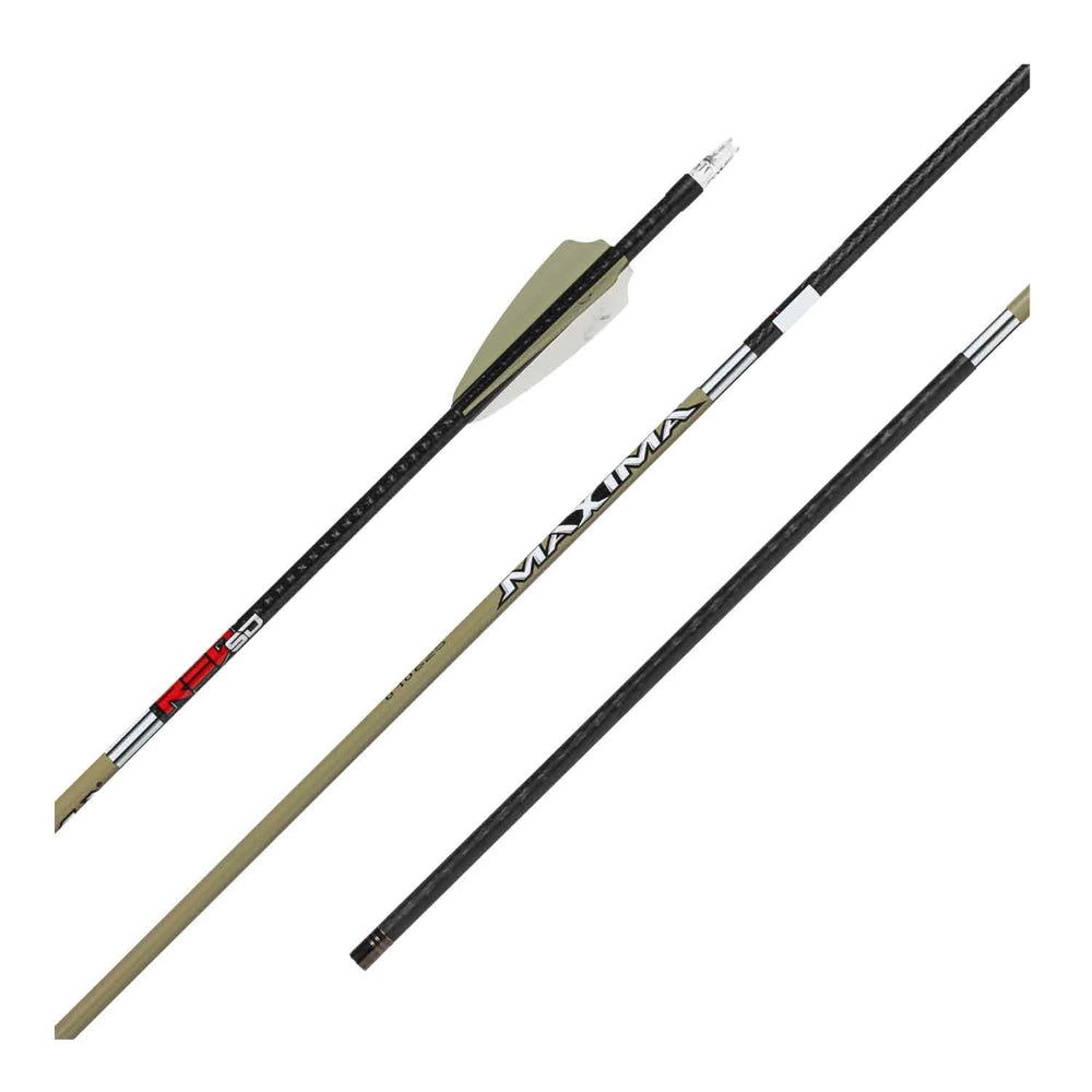 Carbon Express Maxima Red SD Fletched Arrows (Drab)