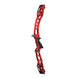 A Hoyt RCRV Podium Series Grand Prix ILF recurve riser in red color, designed for archery.