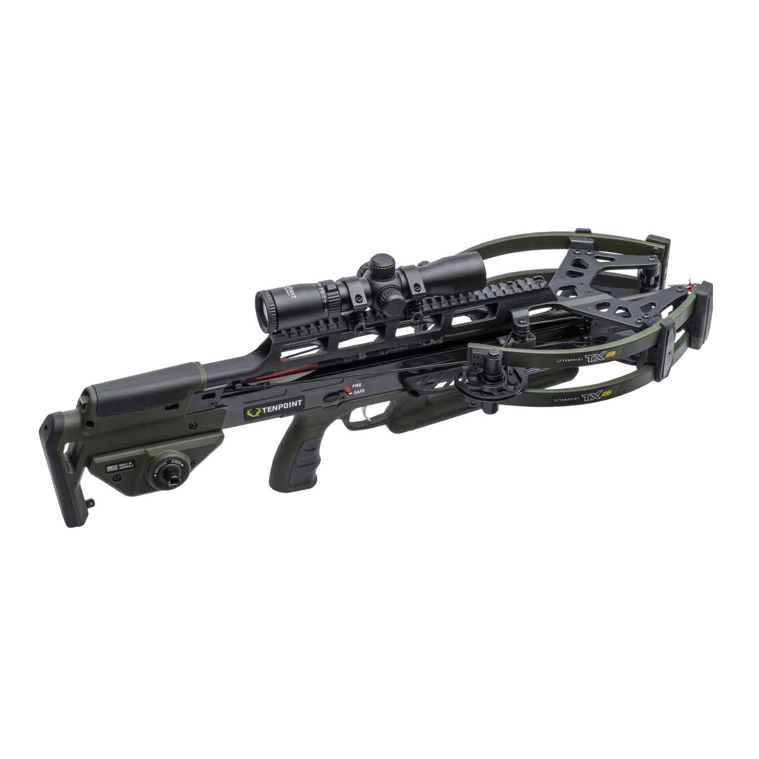 TenPoint TX28 Moss Green Crossbow Package w/Rangemaster 100