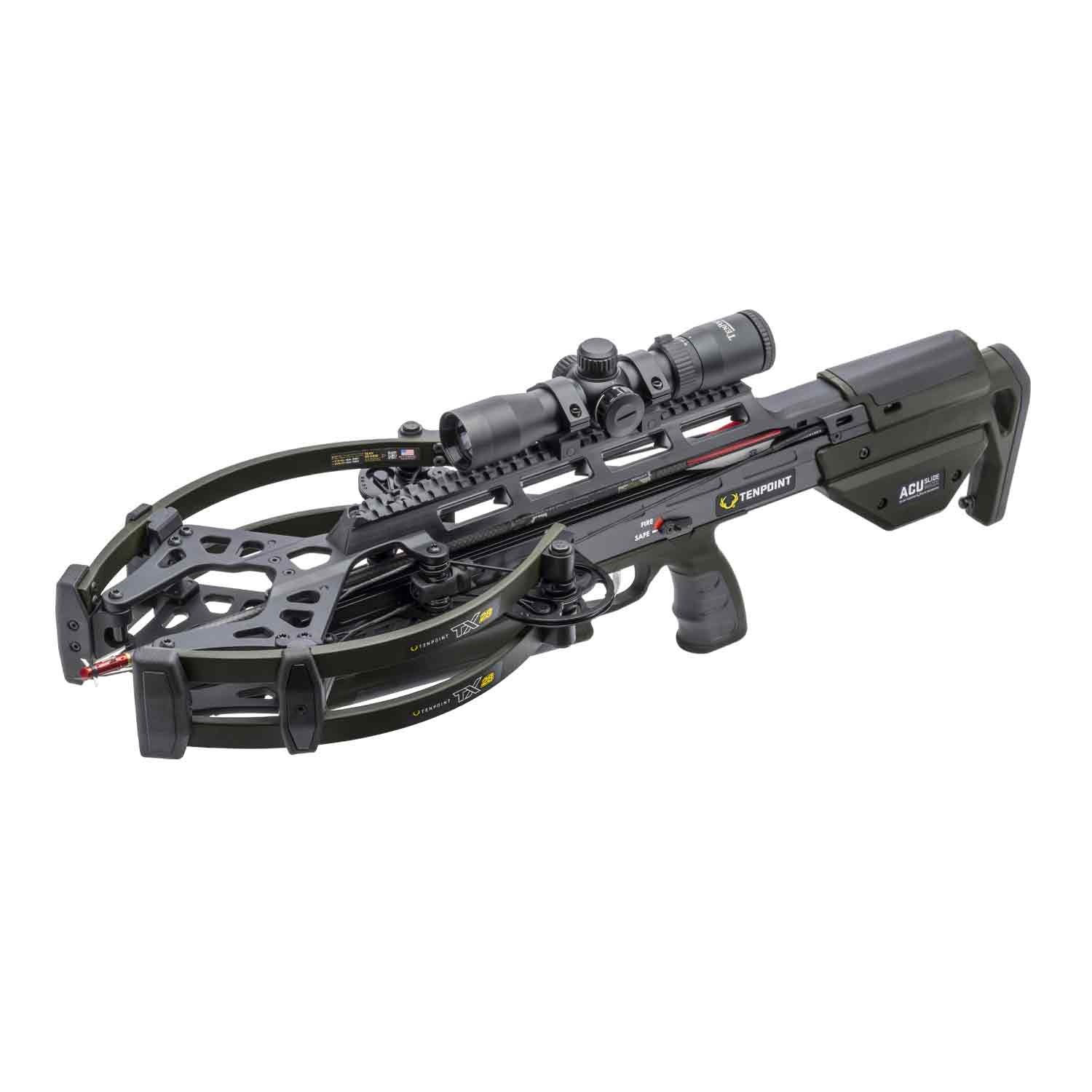 TenPoint TX28 Moss Green Crossbow Package w/Rangemaster 100