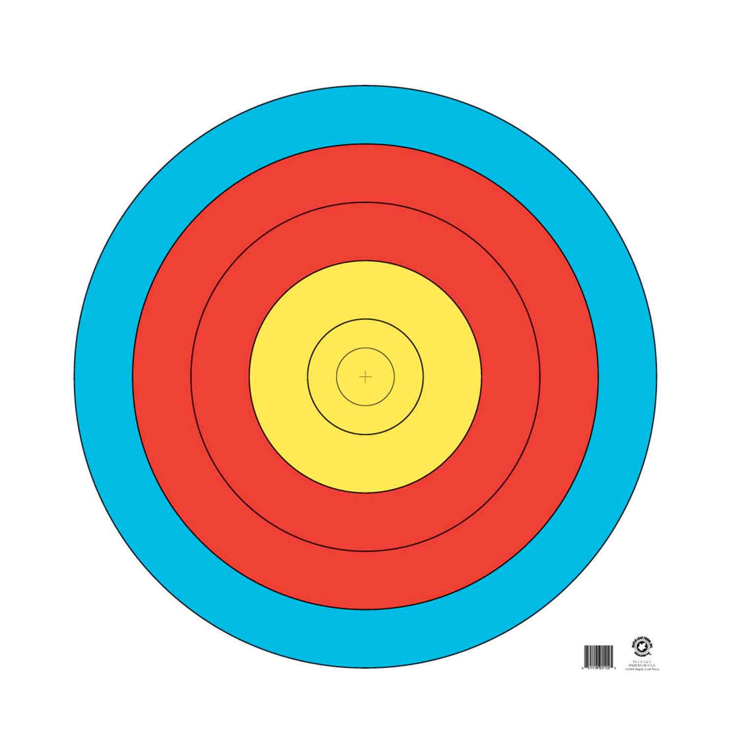 Maple Leaf World Archery Official 5 Ring Target Face (TA-80 Center)