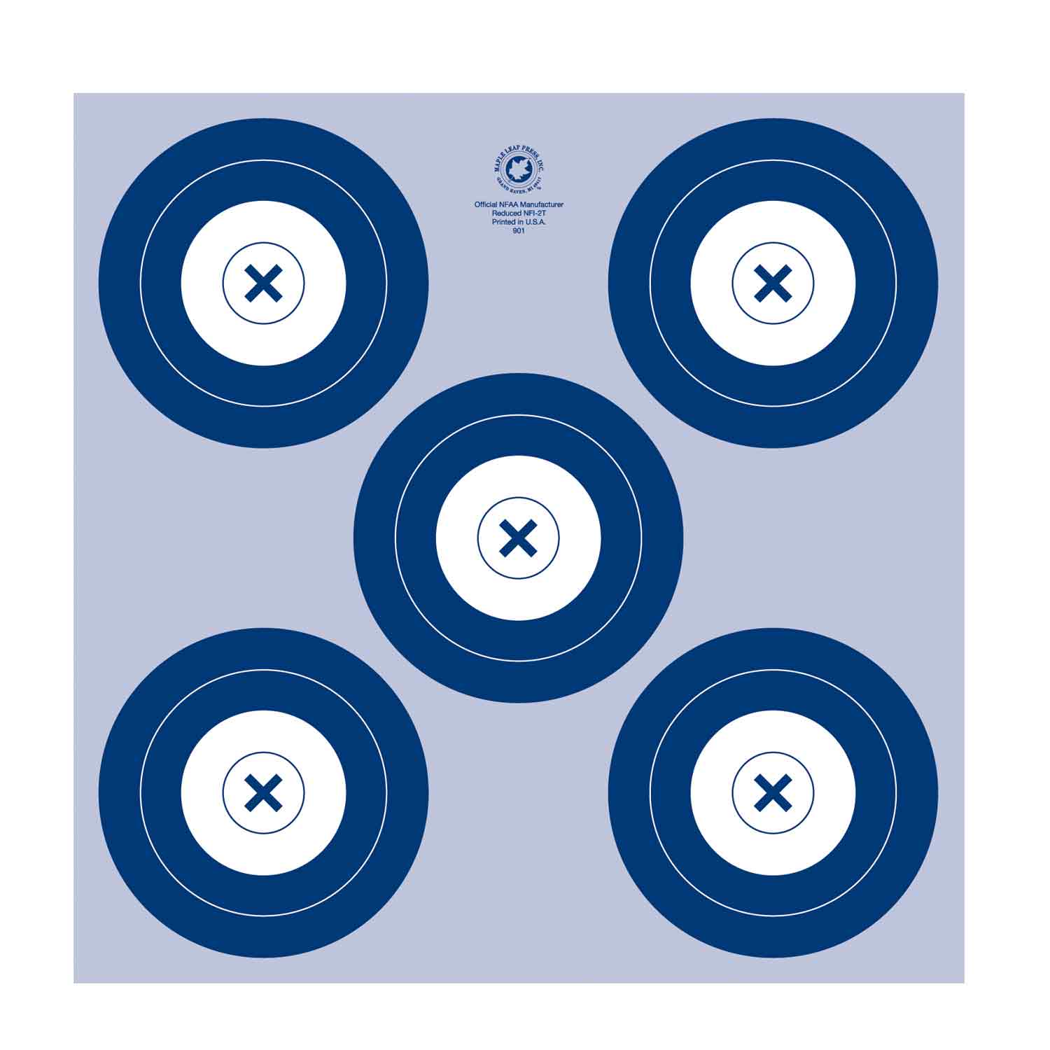 Maple Leaf 40cm NFAA 5 Spot Target Face