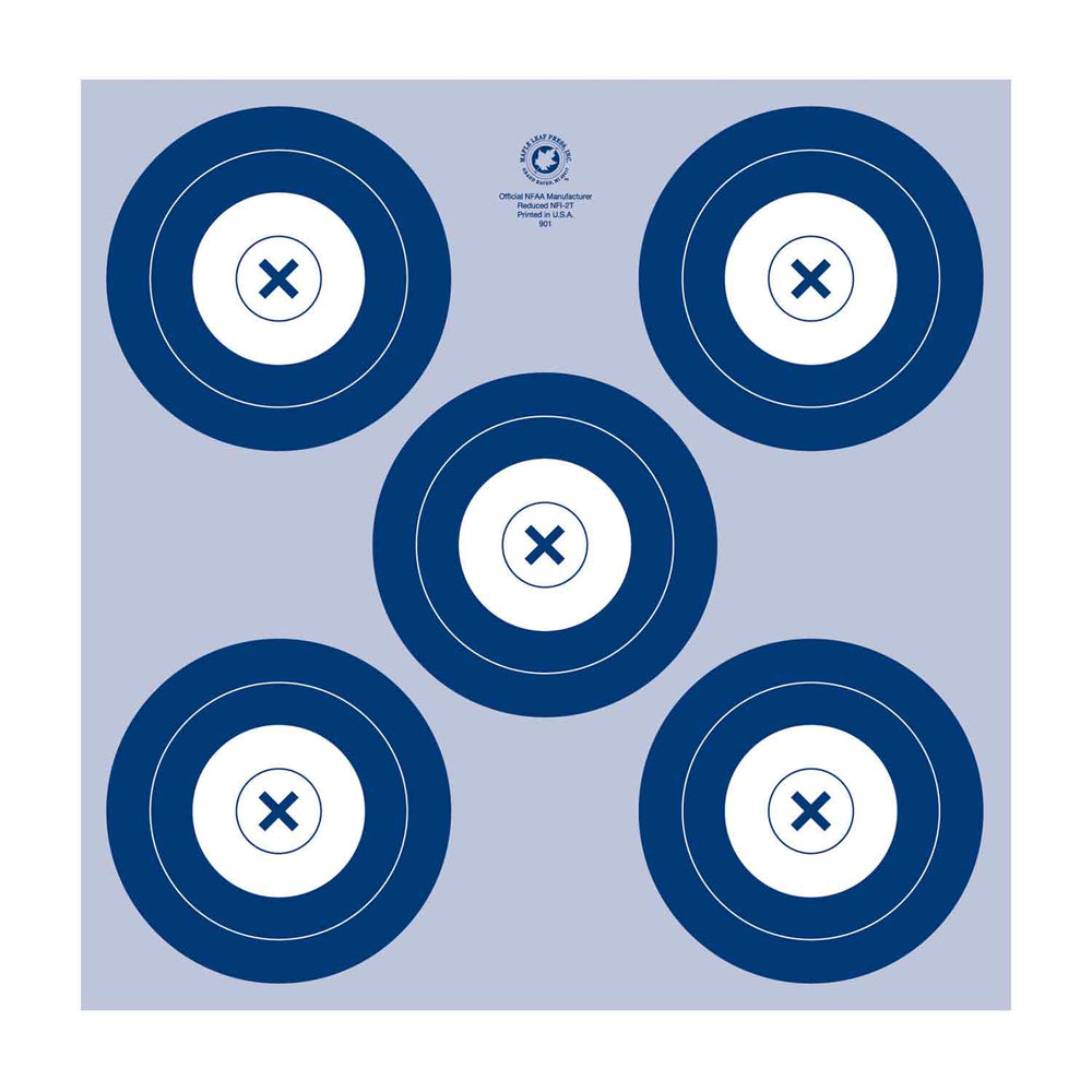Maple Leaf Miniature NFAA Five Spot 40cm Target Face