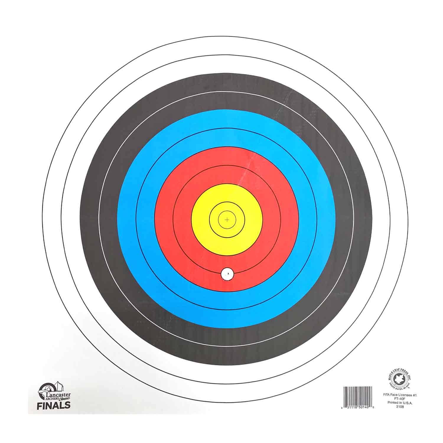 Maple Leaf LAS Classic Finals 40cm Single Spot Target Face With Bonus Ring