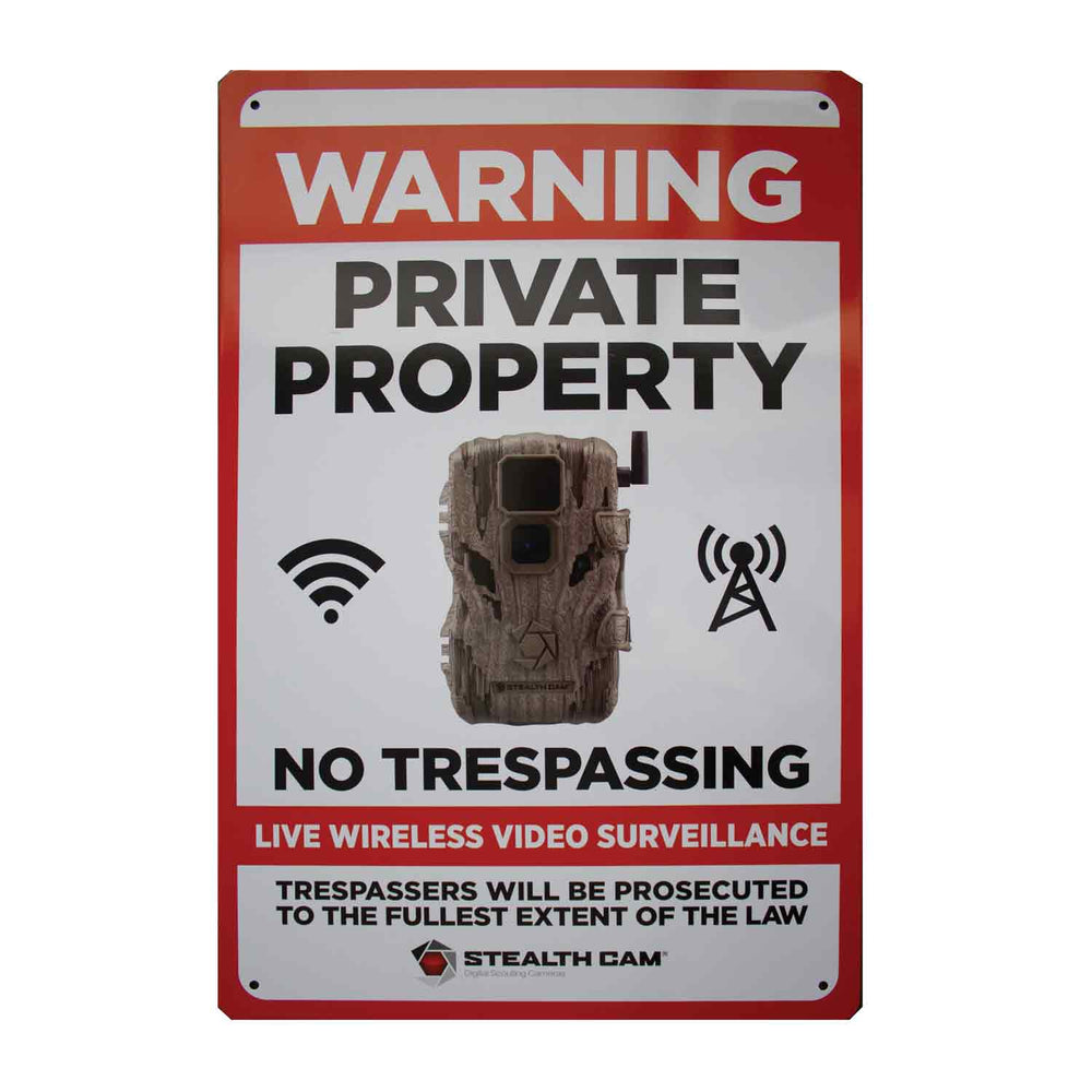 Stealth Cam Live Surveillance Warning Sign