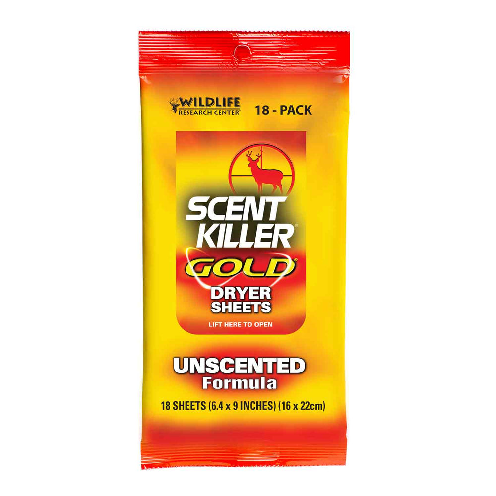 Wildlife Research Center Scent Killer Gold Unscented Dryer Sheets