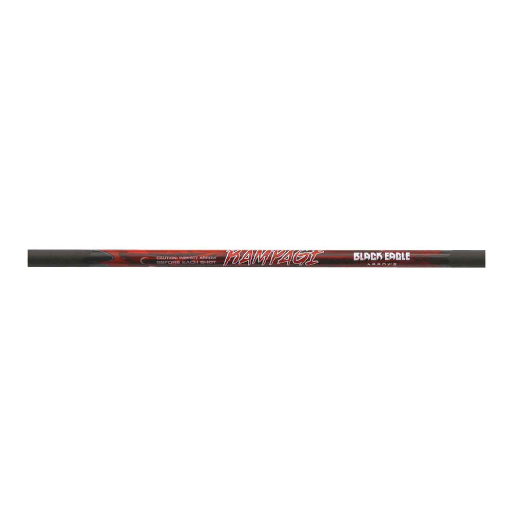 Black Eagle Rampage V1 Arrow Shafts with Platinum Bone Crushing Half-Out (150 spine .001