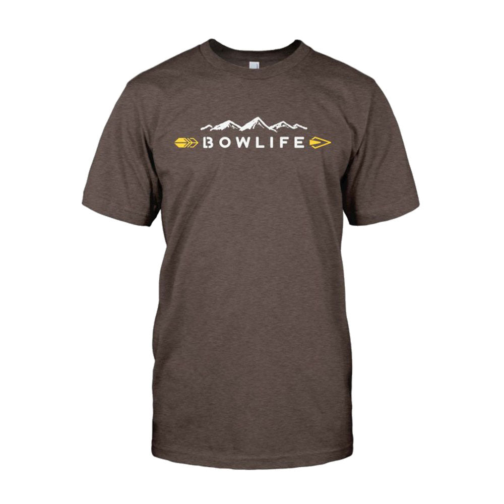 Bow Life Men's Mountain Logo Expresso Short Sleeve T-Shirt
