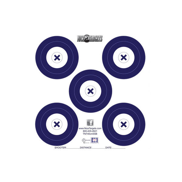 NiceTargets 5 Spot Blue 40cm Target Face