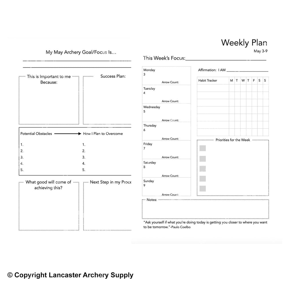 2021 Kaminski Archery Performance Planner
