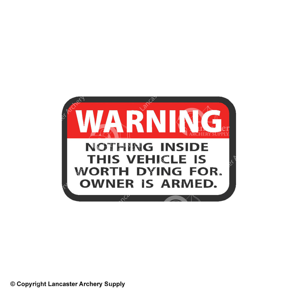 Outdoor Decals - Warning Label