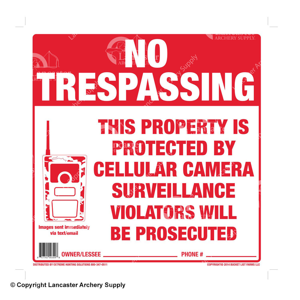 Extreme Hunting Solutions No Trespassing Sign (Tyvek - 10 pk.)