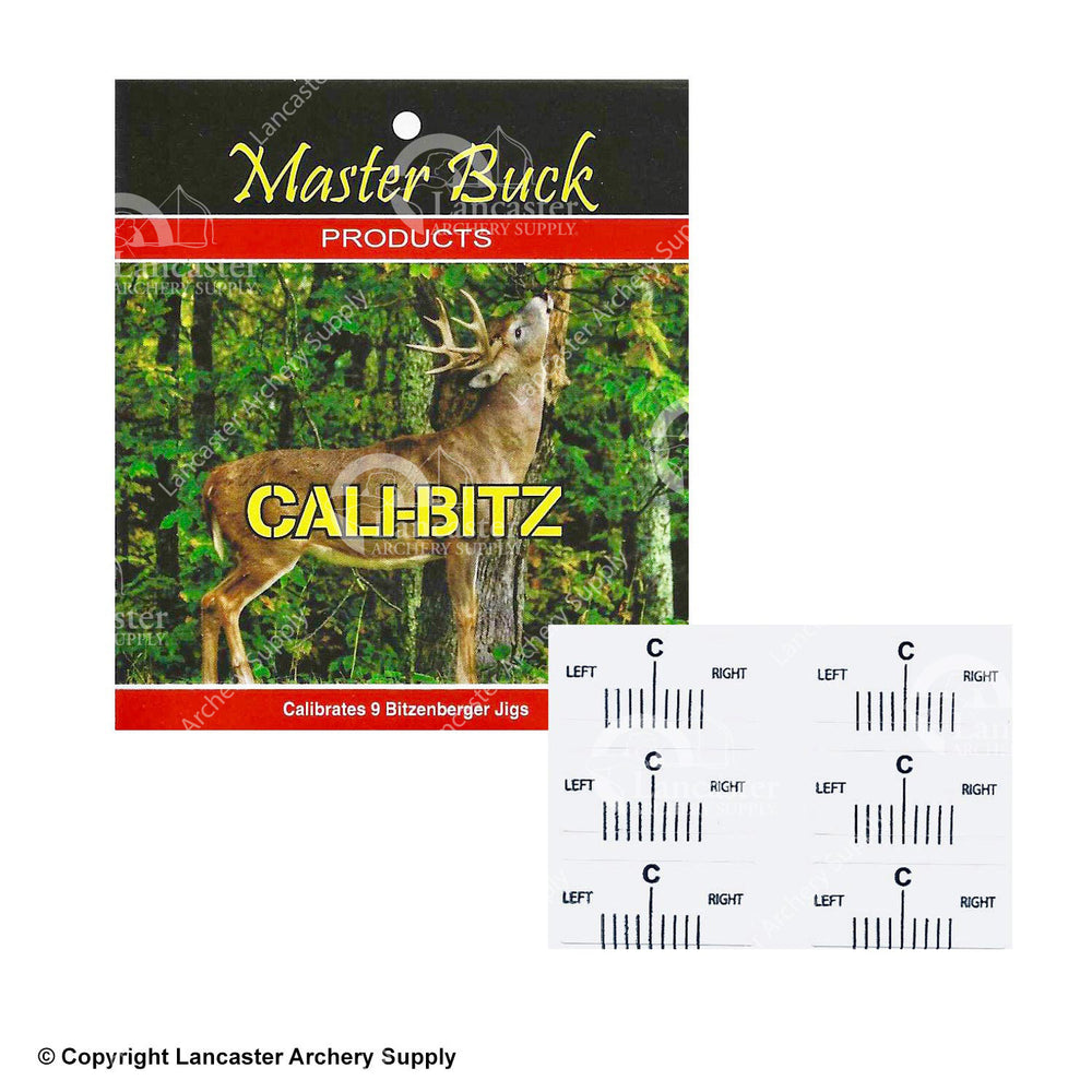 Master Buck Cali-Bitz Bitzenberger Jig Calibration Decals