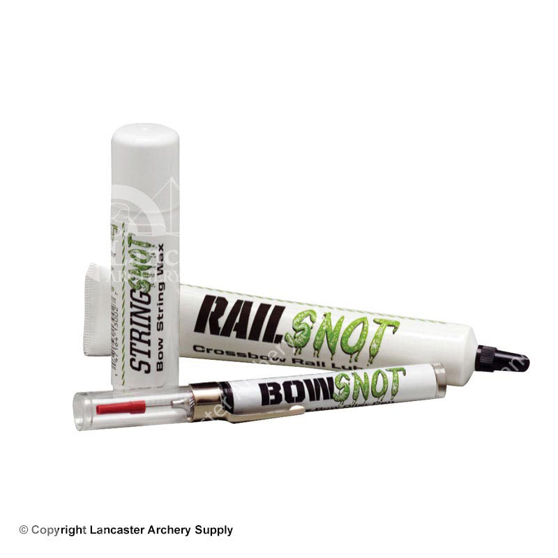 All three of the Snot Lube products needed for crossbow maintenance.