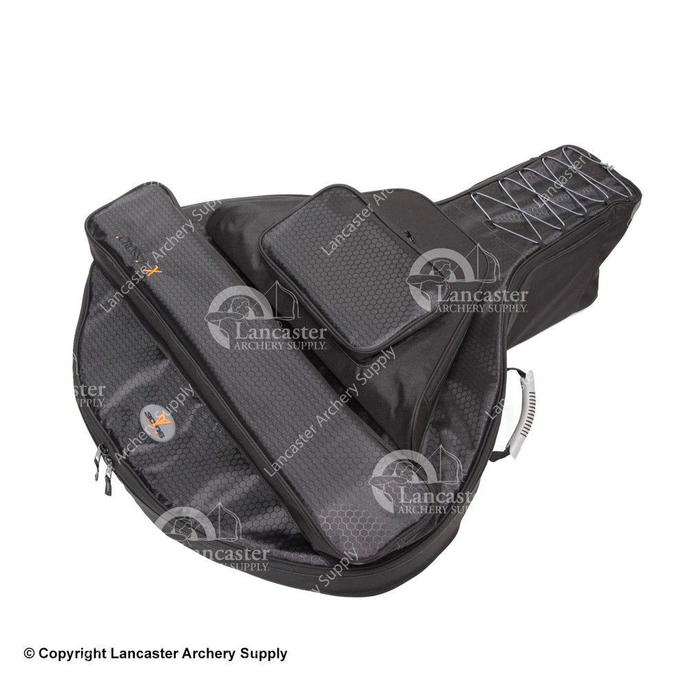 A black crossbow case to hold a crossbow, arrows, and accessories.