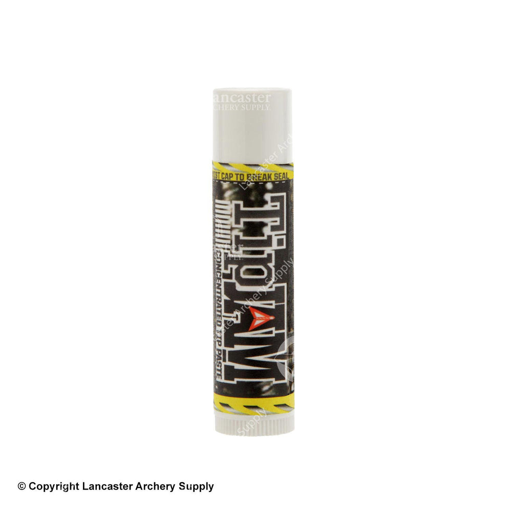 Bottle that contains arrow tip paste with a cap seal to ensure quality.