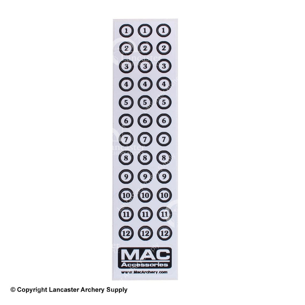 Merlin MAC Arrow Number Decals