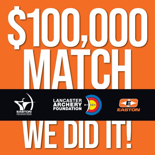 Lancaster Archery Foundation reaches 0,000 donation goal; receives full matching grant from Easton Foundations