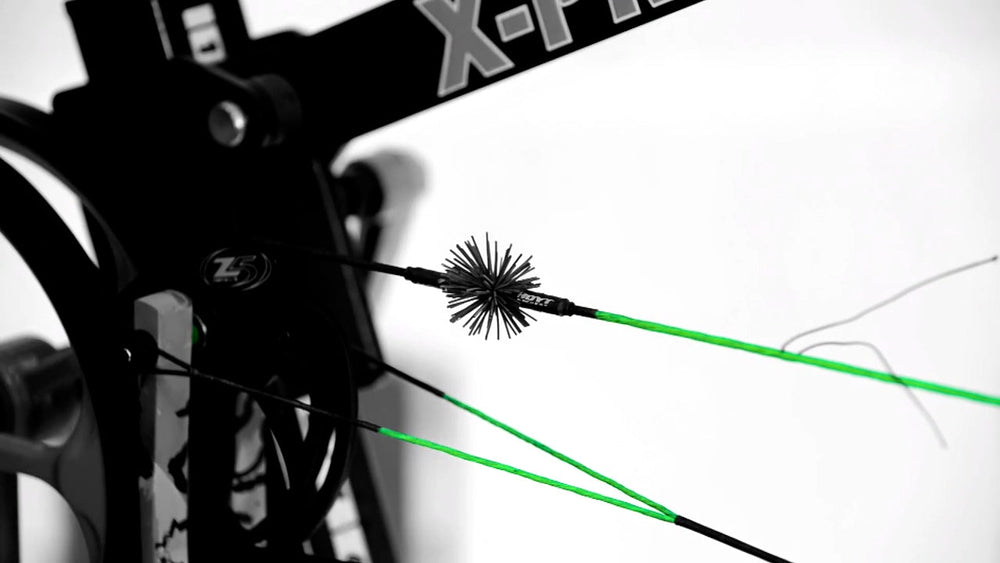 How to tie cat whiskers onto a bowstring