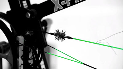 How to tie cat whiskers onto a bowstring