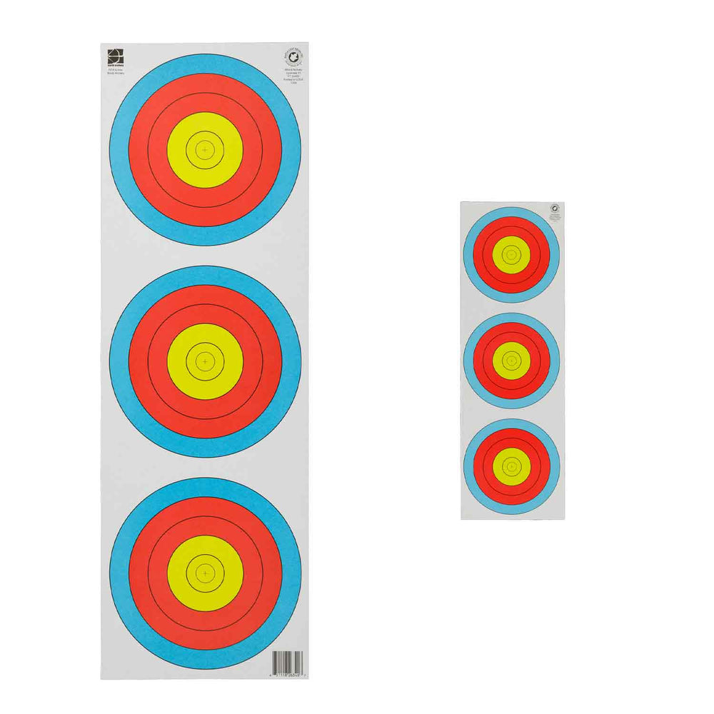 Maple Leaf Miniature World Archery Vertical 3 Spot Target Face