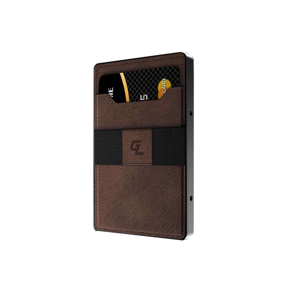 Groove Life Groove Wallet (Gun Metal with Brown Leather Card Sleeve)