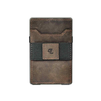 Groove Life Groove Wallet (Gun Metal with Brown Leather Card Sleeve)