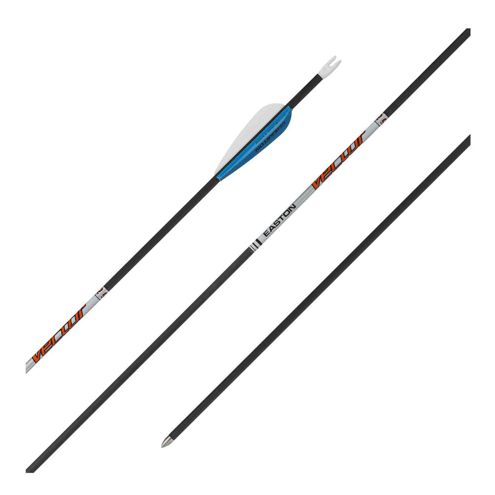Easton Vector Fletched Arrow with 2.3 Vanes and Points-1000 (6PK) (Open Box X1048230)