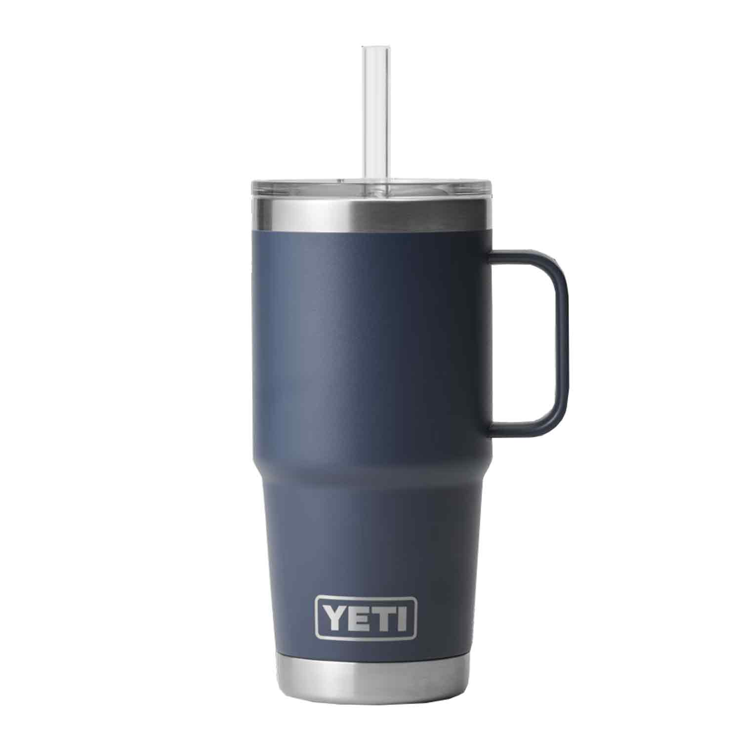 YETI Navy Rambler 26 oz Stackable Cup With Straw Lid