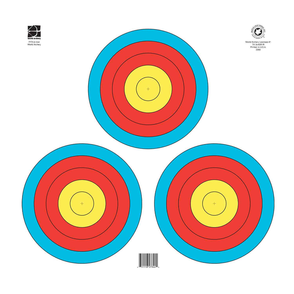 Maple Leaf World Archery 3 Spot Triangle Target Face