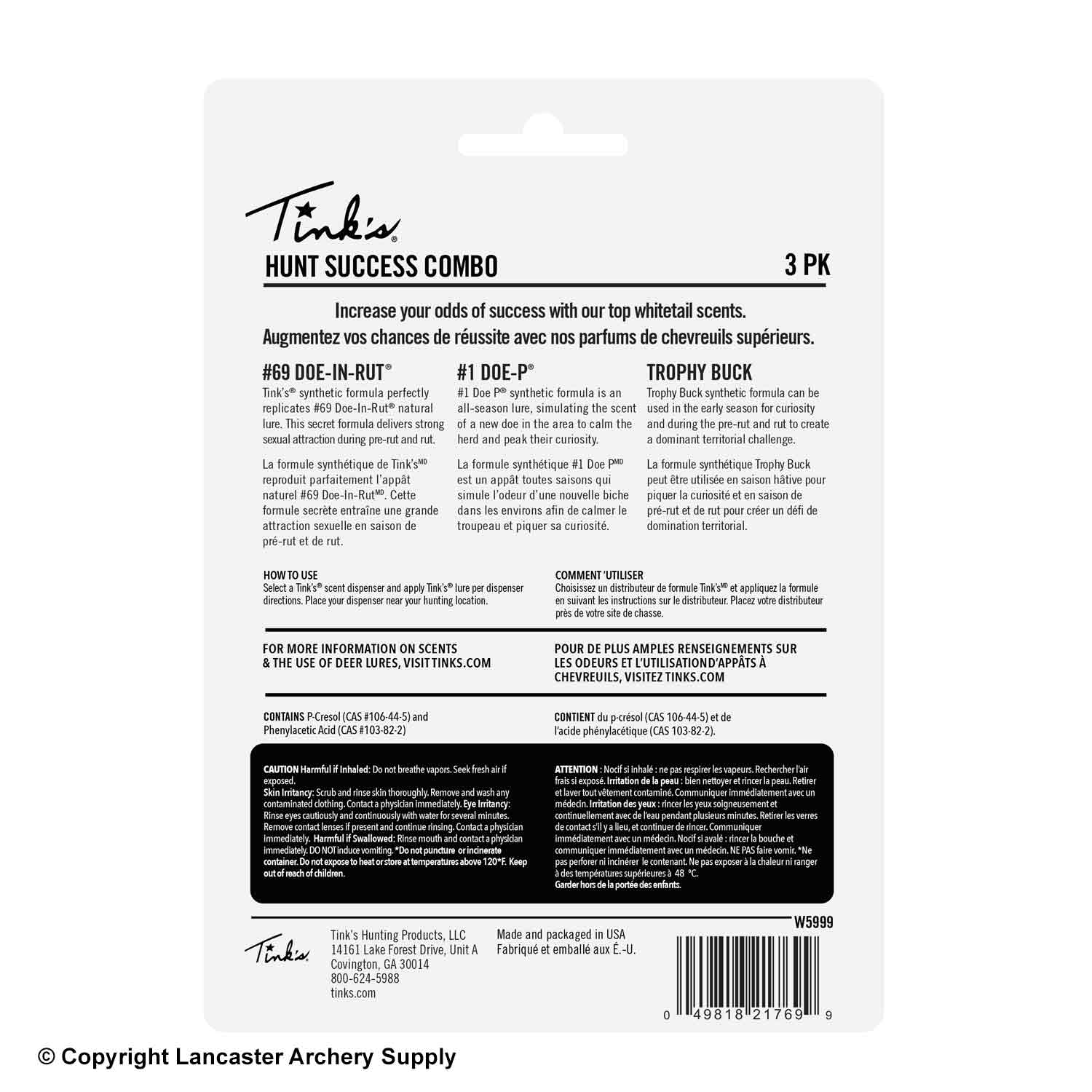 Tink's Hunt Success Synthetic Deer Lure Combo Kit