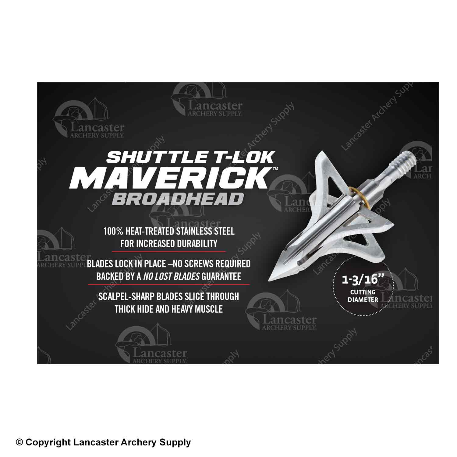 Trophy Taker Shuttle T-Lock Maverick Fixed Broadhead (100gr)