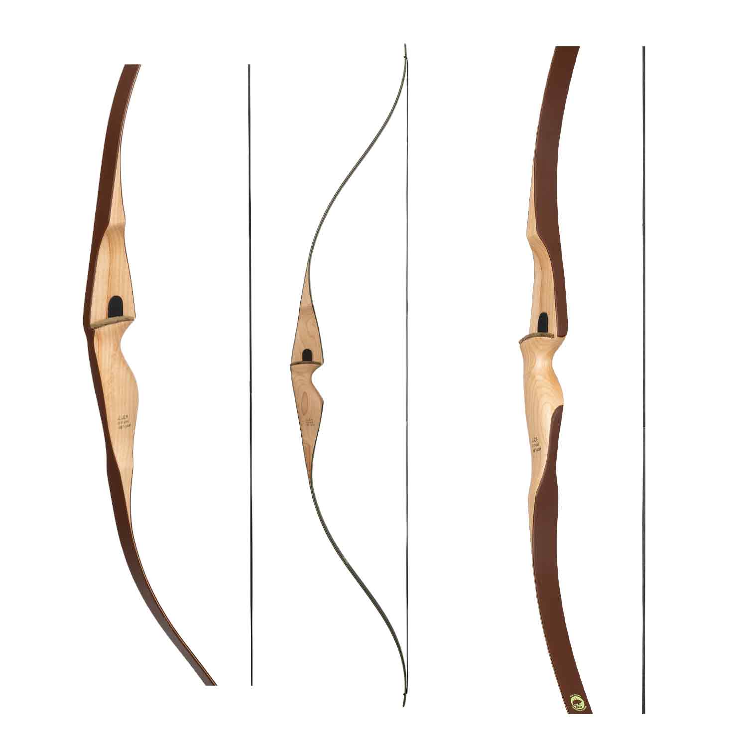 bear recurve boww fishing accessories Bear ALB2325RBR Little Bear Bow 25 lbs RH Brown Glass 48" AMO