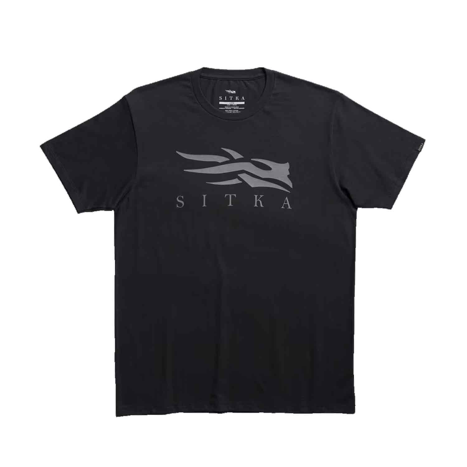 Sitka Icon Black Charcoal Tee