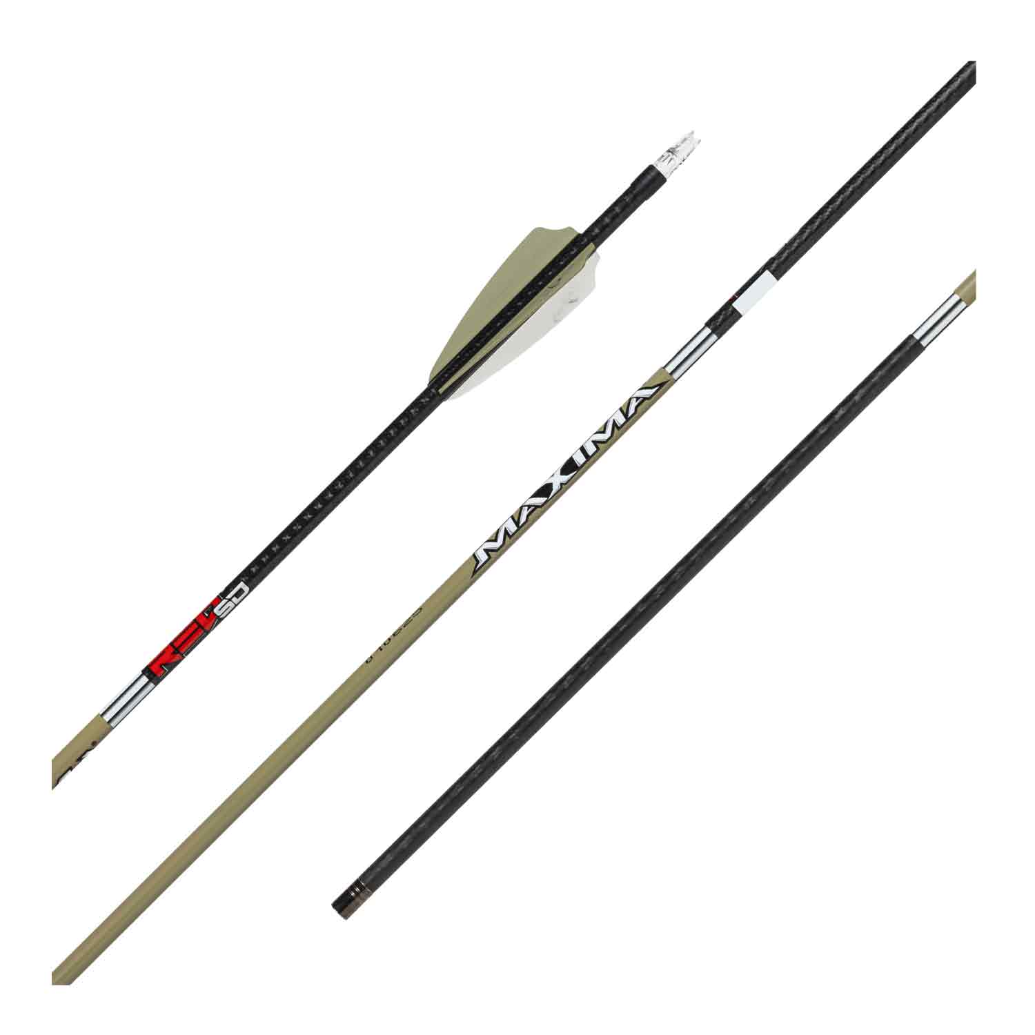 Carbon Express Maxima Red SD Fletched Arrows (Drab)
