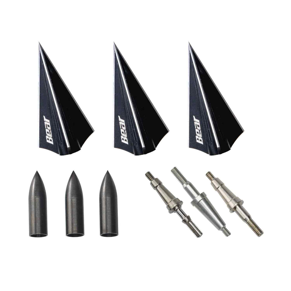 Bear Razorhead VWS 3-Blade Fixed Broadheads