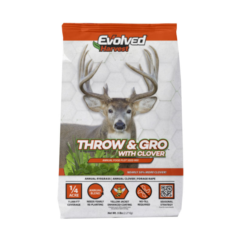 Evolved Throw-and-Gro w/Clover Food Plot Seed (5lbs)