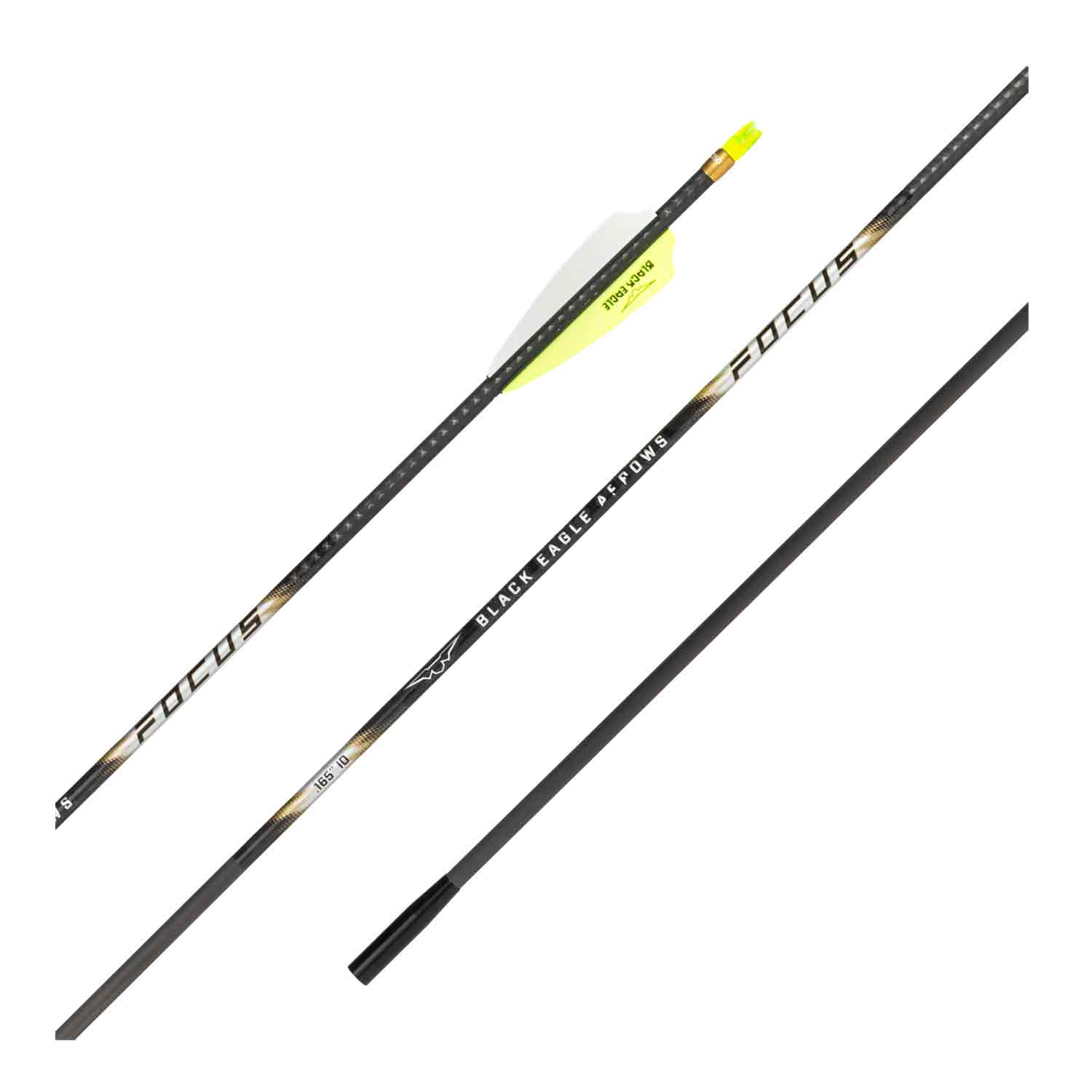 Black Eagle FOCUS V1 Fletched .165 Carbon Arrows