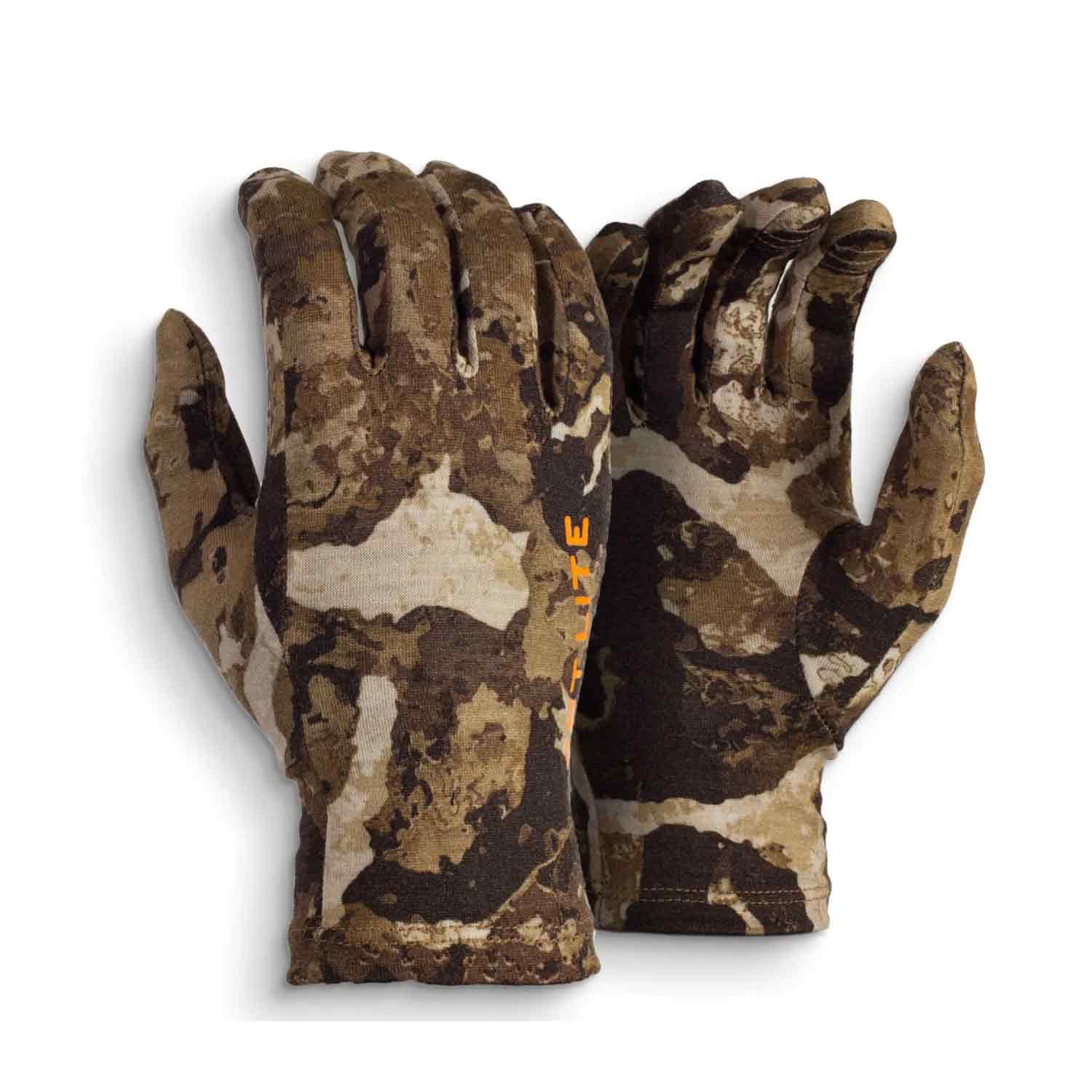 First Lite Aerowool Touch Liner Gloves (Specter Camo)