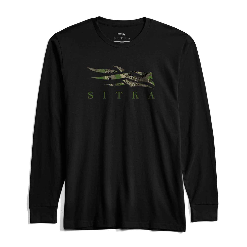 Sitka Icon Long Sleeve Tee (Black/Optifade Cover)