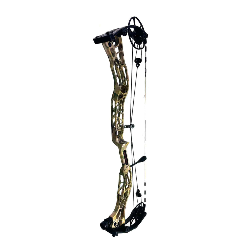 A camouflage pattern Darton Sequel 33 ST2 compound hunting bow displayed against a white background.