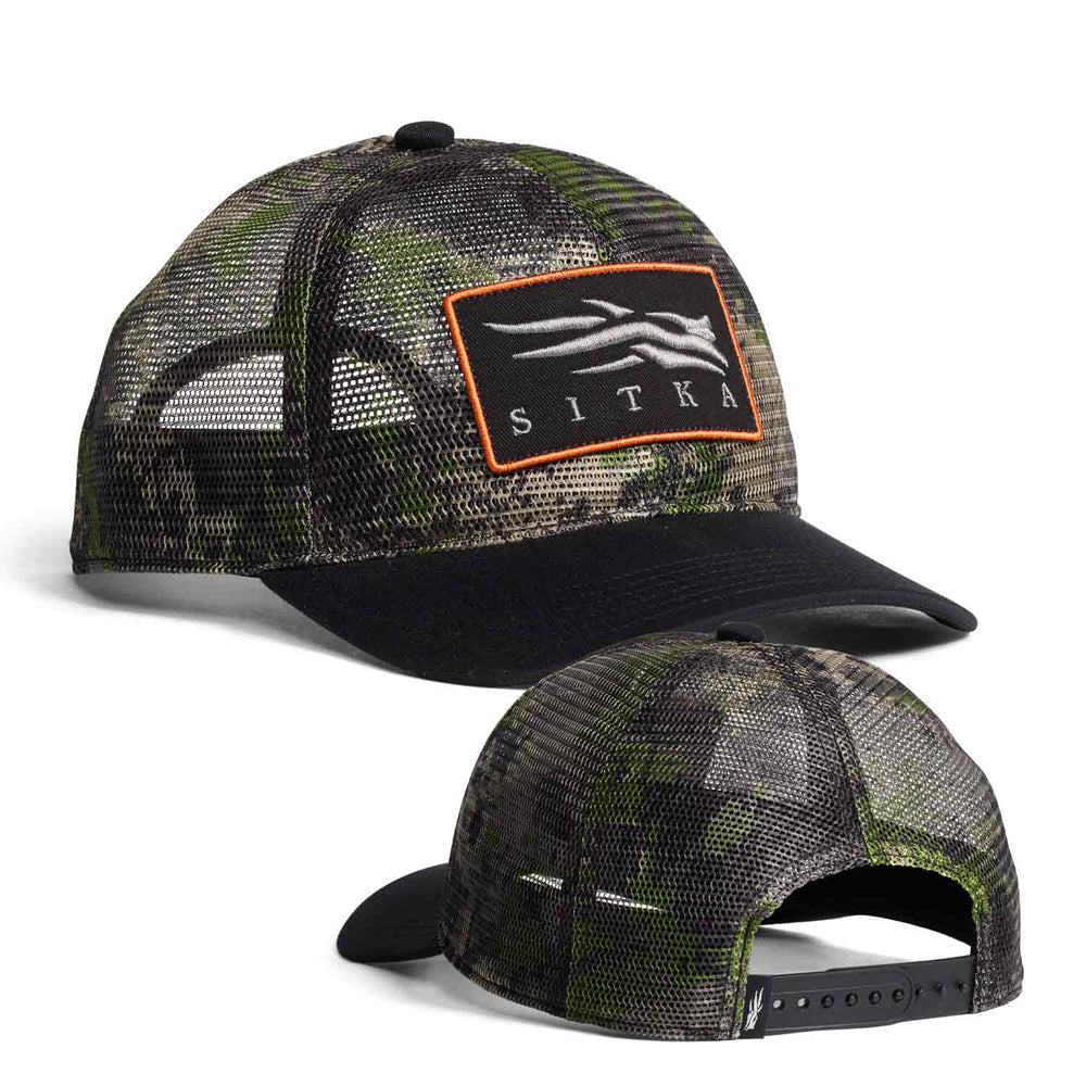 Sitka Icon Mid Pro Black/Optifade Cover Trucker Hat