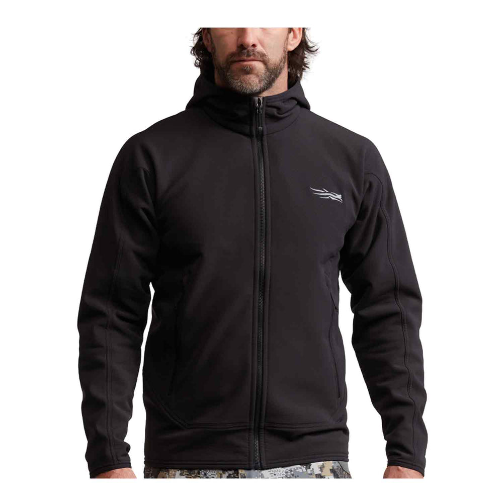 Sitka Alpha Fleece Black Hooded Jacket