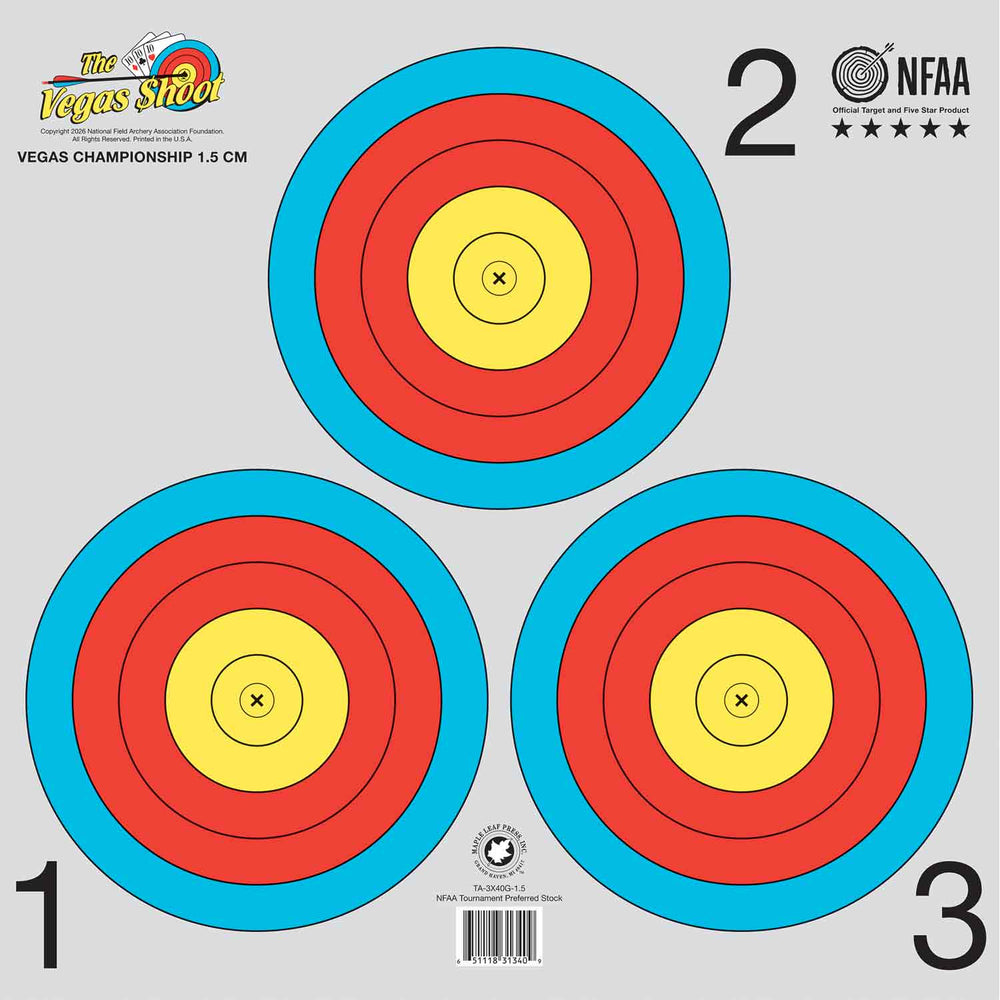 Maple Leaf 3-Spot Vegas Championship Target (1.5cm X)