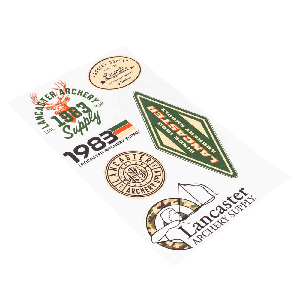 Lancaster Archery Supply Sticker Sheets